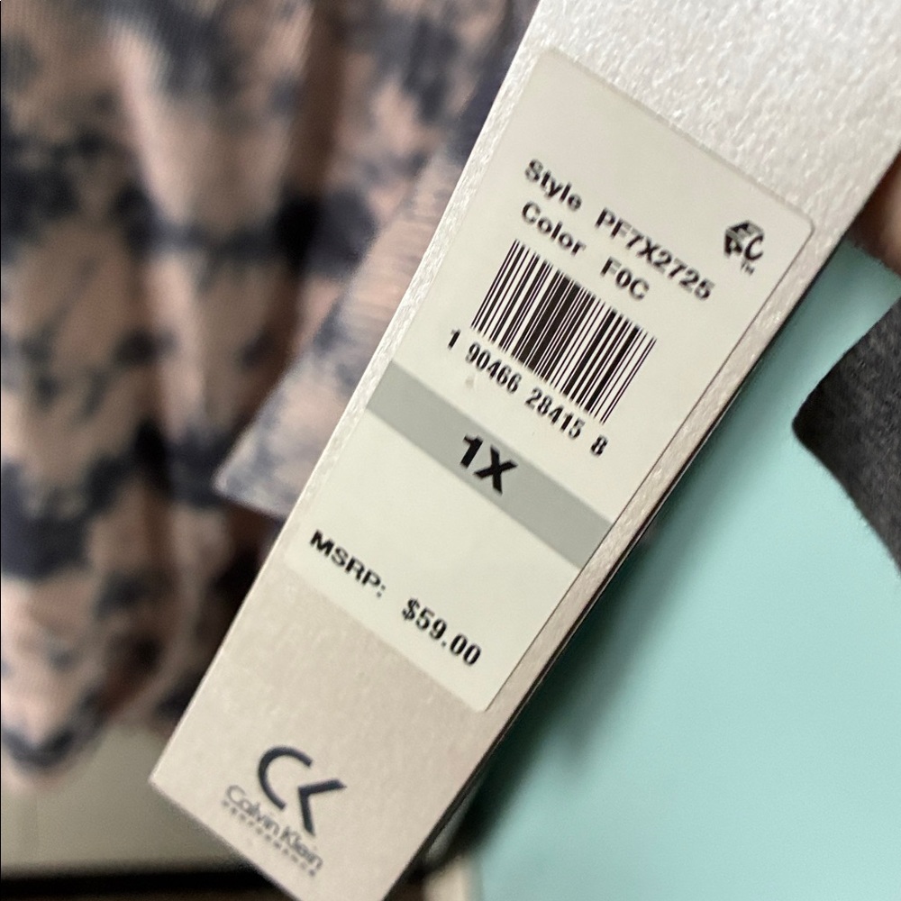 Calvin Klein sz 1X Tie-Dye Long Sleeve Top nwt - Picture 5 of 9